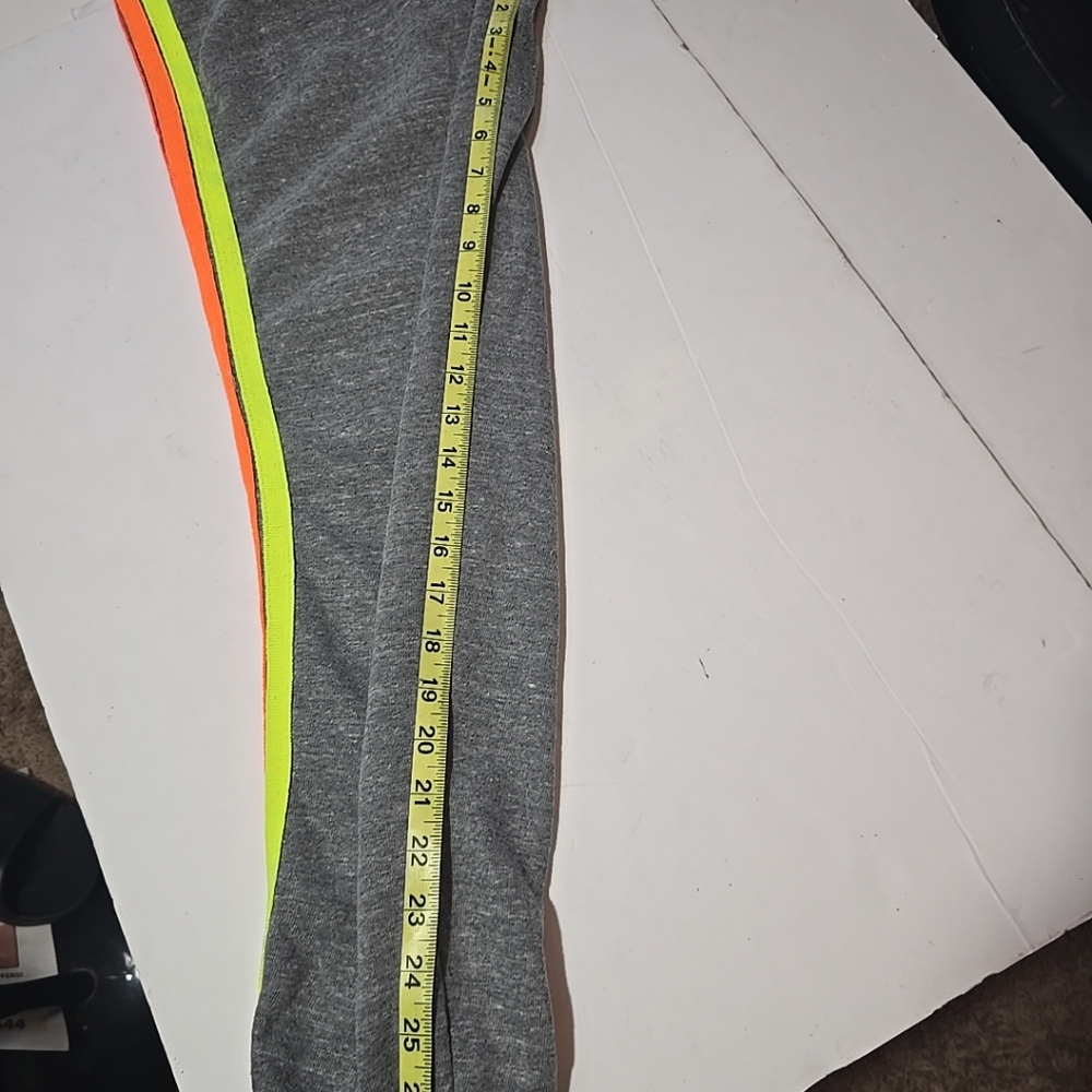Aviator Nation 5 Stripe Joggers Grey Size M Tapered Ankle - Picture 6 of 8
